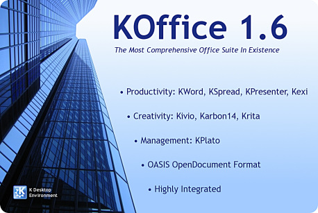 KOffice 1.5 - The Most Comprehensive Office Suite In Existence